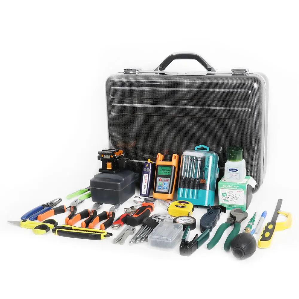 KOMSHINE KFS-40D Fusion Splicer Toolkits 26pcs FTTH with FC-6S Optical Fiber Cleaver and Optic Stripper | Мобильные телефоны и