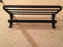 Hanger Organizer Towel-Holder Shower-Rack Bathroom-Accessories Folding Black Aluminum