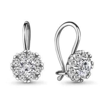 

Aquamarine baby earrings with cubic zirconia, 925 sterling silver