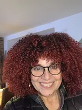 Pelucas Afro rizadas de pelo corto con flequillo para mujeres negras, cabello sintético africano sin pegamento, Cosplay, Lizzy de alta temperatura