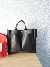 Bolso para ordenador portátil de cuero Pu para mujer, marca famosa sencilla de bandolera, informal, grande, Vintage, 2020