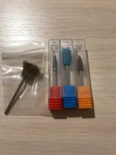 ASWEINA 1 Uds puntiagudo hacen cabeza 7 colores de goma y carburo de silicio tampón de uñas de manicura de uñas accesorios de taladro herramientas