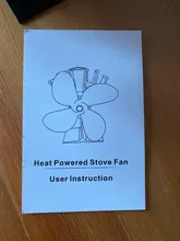 Wood Burner Stove-Fan Fireplace Heat-Powered 4-Blade Log Heat-Distribution Black Home