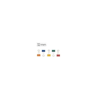 

Q-CONNECT REVERSIBLE metalic clamp no.3 32 MM box of 10 units assorted colors