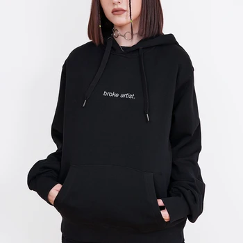 

Porzingis Winter Letter Printed Unisex Hoodies Broke Artist Fashion 100% Cotton O-neck Black Oversize Sweatshirt