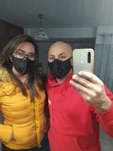 Máscara de cara de ciclista con filtros PM 2,5, Mascarilla anticontaminación con válvula de respiración de carbón activado para ciclismo