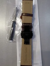 Correa de reloj con patrón de bambú, correa de reloj de cuero genuino con hebilla de mariposa de doble presión, accesorios de relojes de 12-24mm