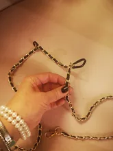 Bolso de hombro de 120cm correa de Metal de cuero bolso de mano cadena mujer reemplazo