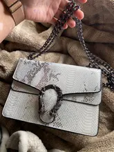 Bolso de hombro para mujer, bolsa de compras de otoño e invierno, diseño de serpiente a la moda, de alta calidad, descuento