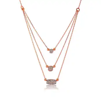 

925 sterling Silver Three Chain Lady Necklace