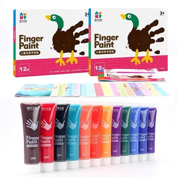 

Finger Paint 6 colors set for kids watersoluble pigment easy to wash crative paint hose design for easy use