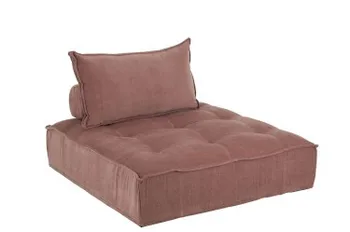 

POUFF large foam seat upholstered CAPITONE velvet pink stick 115X39