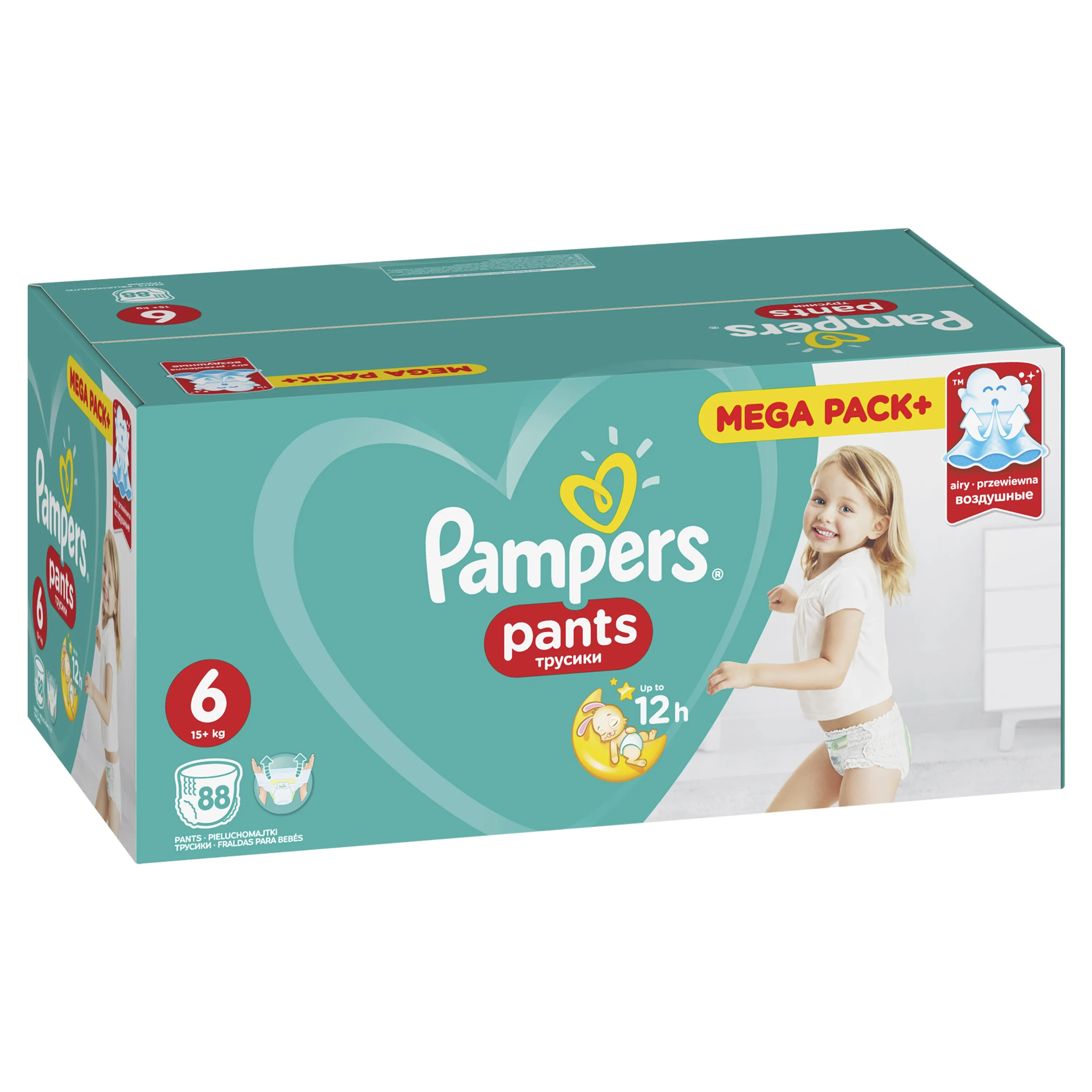 Подгузники-трусики Pampers Extra Large 16 + кг Mega 88 ► Фото 1/5