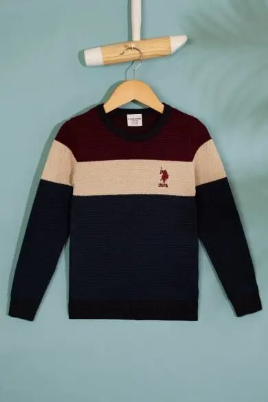 U.S. POLO ASSN. Темно-синий стандартный свитер