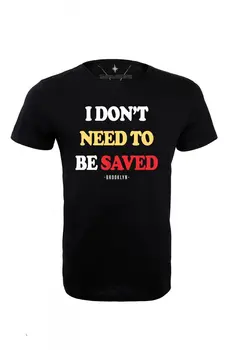 

Angemiel Wear I Dont Need To Be Saved Cotton Black Male T-Shirt