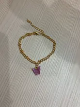 Conjunto de tobilleras de mariposa rosa para mujer, tobillera con letra dorada, cadena de Ángel, pulsera de tobillo para pie, joyería de playa de verano
