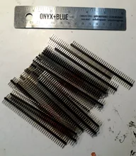 Envío Gratis 5 uds. De pines multiusos: macho-40 pines 1x40 conector de pines macho de una sola fila tira divisible para Arduino