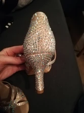 WUXIJIAO-Zapatos de baile de satén con diamantes de imitación para mujer, baile latino, suela suave, para salsa, tacón de 5 a 10cm