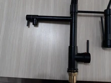 QUYANRE Grifo de cocina con resorte Blackend, pulverizador lateral extraíble, grifo mezclador con mango doble, grifo de fregadero con rotación de 360 para Cocina