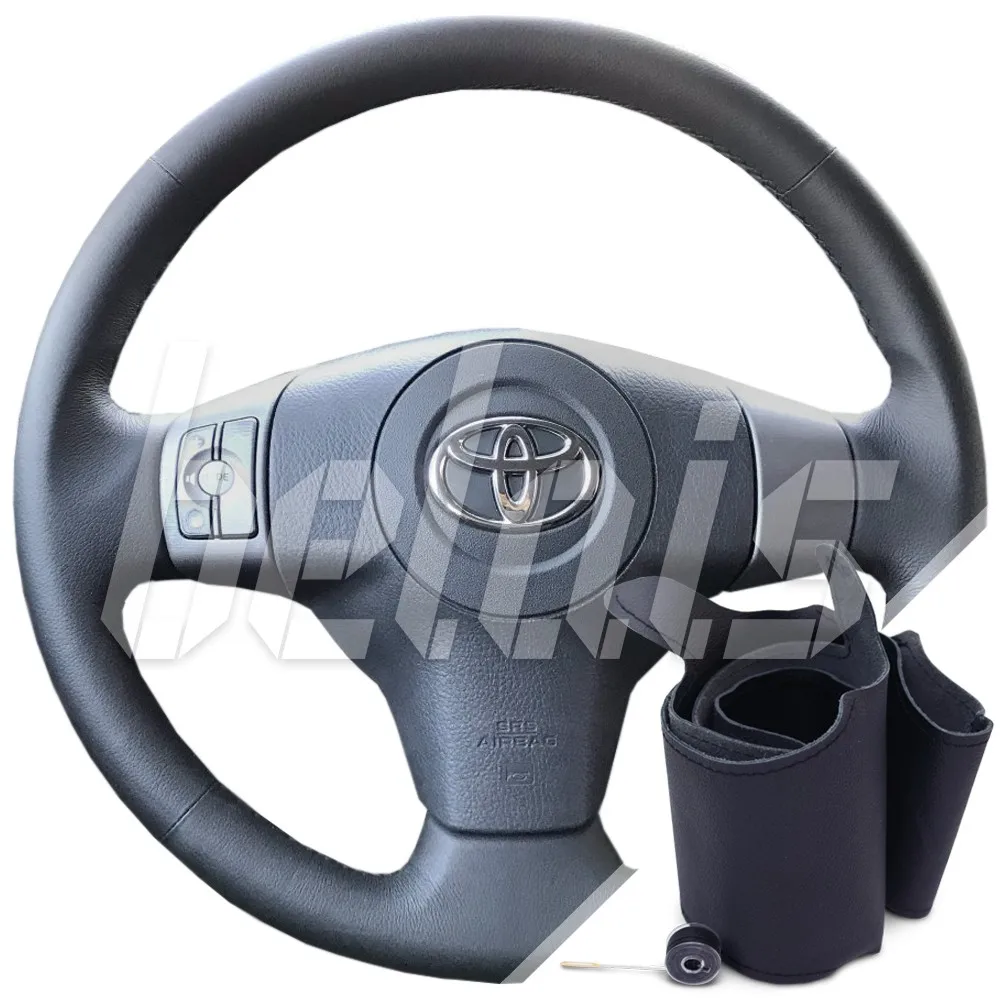 Braid steering wheel genuine leather Toyota RAV4 III (xa30) 2005-2010G. A. (to replace the factory skin black) # kt-14098 | Автомобили и
