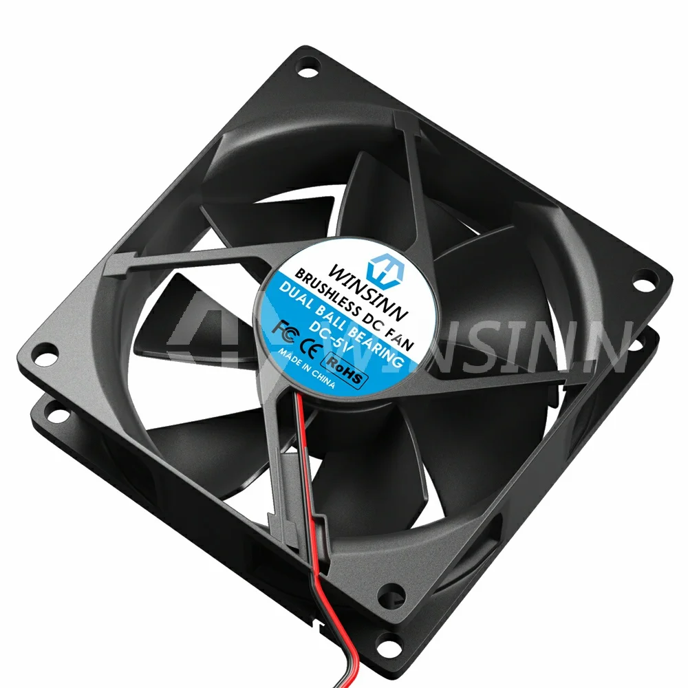 precisioncore printhead WINSINN 80mm Fan DC 5V 12V 24V 8025 Sleeve / Dual Ball Bearing Brushless Cooling 80x25mm 2PIN roland print head 3D Printer Parts & Accessories