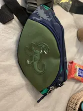 Riñonera con dibujo de dinosaurio para chico y niña, bolso de pecho con cinturón para niño, bolsa de dinero, riñonera con cremallera para bebé
