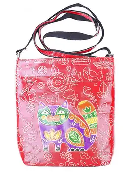 

Bag genuine leather hand print "cat"