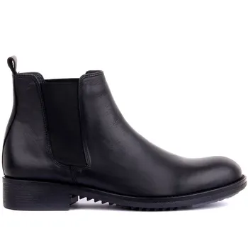 

Sail-Lakers Black Genuine Leather Zipperless Men Boots