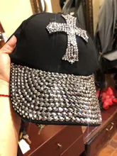 YARBUU Hat Baseball-Cap Rhinestone Cap Sun-Hat Adjustable Women Cotton for The