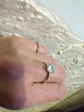 CC S925 Rings For Women Silver Color Wedding Ring Bridal Jewelry Round Stone Engagement