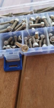 280 unids/set A2-70 de acero inoxidable 304 DIN912 M3 M4 M5 M6 M8 tornillo Allen hexagonal tapa redonda cabeza tornillos surtido Kit