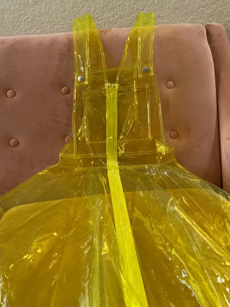 Female Singer Ds Costume Transparent Plastic Expansion Bottom PVC Dress  Vestido Summer Dress Women Clear PVC Vinly Plastic Cloth