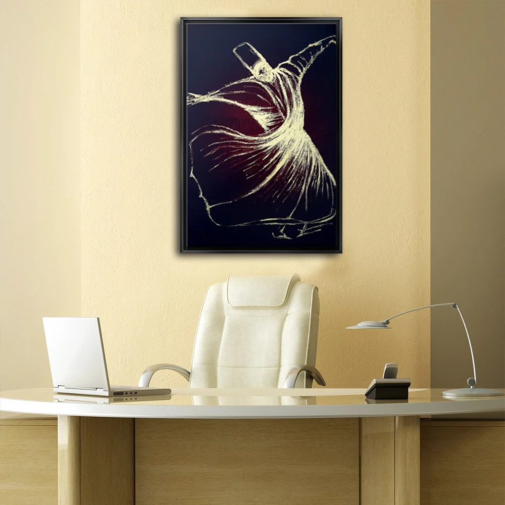 40x60 siyah cerceveli dini kanvas tablo