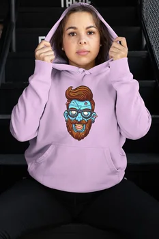 

Angemiel Wear Entel Zombie With Pink Women 'S Hooded Sweatshirt