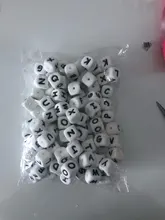 Kovict-Cuentas de silicona en forma de letras para mordedores de bebés, cuentas para mordedores de bebés, nombre personalizado, bricolaje, alfabeto, masticación de roedores, 12mm, 100 Uds.