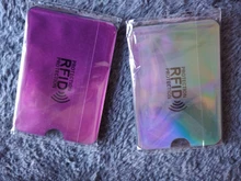 Nuevo Anti Rfid tarjetero para tarjetas bancarias de NFC de bloqueo lector Identificación de bloqueo de Bolsa de tarjeta de crédito de las mujeres de los hombres láser aluminio tarjeta caso proteger