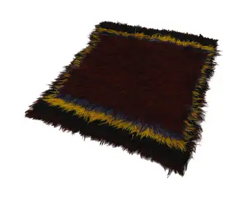 

130x170 Cm Purple Handmade Vintage Tulu Rug-4x6 Ft