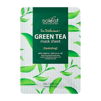 

Fabric mask soleaf so delicious green tea mask sheet