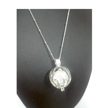 

Creatulote Caller Angeles's "Strass" alloy metals, 20mm, Ball sound, chain 45 cm, 2 tones, charms, jewelry