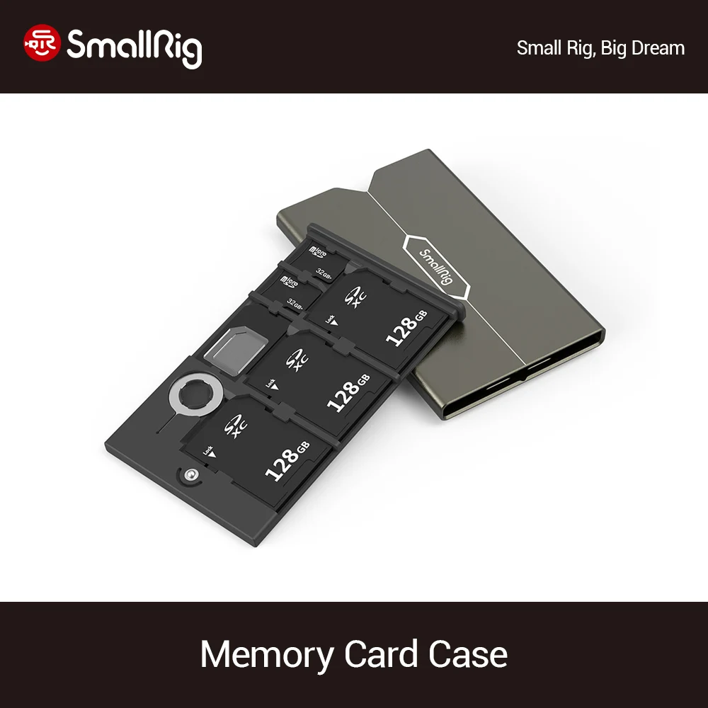 SmallRig Memory Card /SD Card / Micro SD Card /SIM Card Case With SIM Card Tray Pin For Video Shooting Support Card Holder-2832