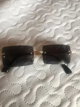 Sunglasses Eyewear Rimless Rectangle Mountaineering Fashion Women UV400 for Shades Traveling-Style