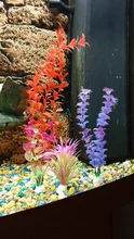 Tank-Decoration-Accessories Plastic Aquarium Water-Plants Artificial Green Fake Home