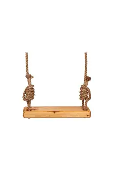 

Rustic Natural Wooden Swing Home Garden Beach Durable Rope Handmade Stylish