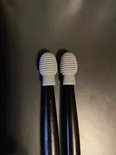 QiCai QC0296, baqueta de silicona, punta de protección silenciosa para práctica 5A 7A, paquete de 2 piezas