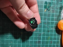 Anillos de gato negro de Anime para niños y niñas, joyería para disfraz, fiesta, regalo, estampado verde, esmalte, Pata de Gato