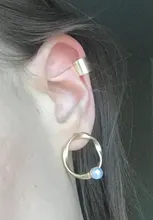 Simple creativo piercing oreja esposas Punk de acero inoxidable de Color oro y plata pendientes de Clip pendientes largos aretes pendientes mujeres hombres pendientes Hip Hop Brincos