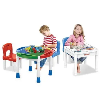 

Table with blocks 3 in 1 and two chairs