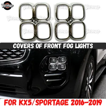 

Covers of front fog lights case for KIA KX5/Sportage 2016-2019 ABS plastic molding 1 set / 2 pcs decoration car interior