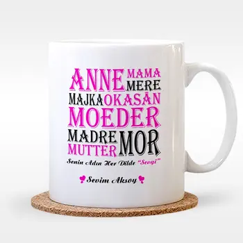 

Personalized Your Name In Any Language Love Design White Mug Cup-2