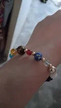 Universo ocho planetas cuentas brazaletes y pulseras de joyería de moda Natural Sistema Solar pulsera para las mujeres o los hombres de Navidad